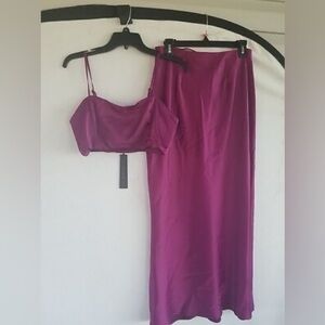 House of Harlow Purple Skirt Set